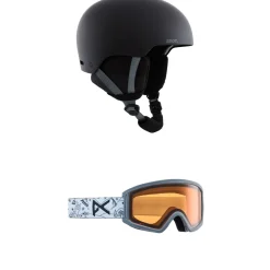 Anon Rime 3 Helmet - Kids' + Tracker 2.0 Goggles - Kids'-Kids Helmets|Helmets