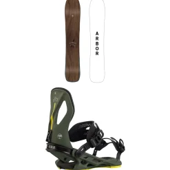 Arbor A-Frame Snowboard + Cypress Snowboard Bindings 2025- Snowboards With Bindings|Snowboard Packages