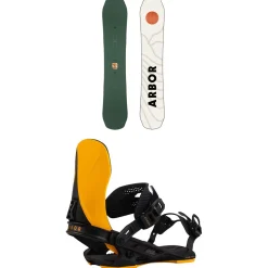 Arbor Element Decon Snowboard + Hemlock Snowboard Bindings 2025- Snowboards With Bindings|Snowboard Packages