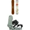 Arbor Swoon Rocker Snowboard + Acacia Snowboard Bindings - Women's 2025- Snowboards With Bindings|Snowboard Packages