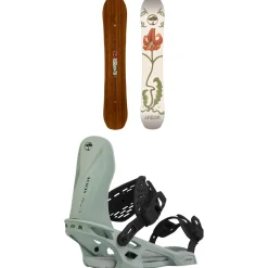 Arbor Swoon Rocker Snowboard + Acacia Snowboard Bindings - Women's 2025- Snowboards With Bindings|Snowboard Packages