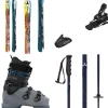 Atomic Bent Chetler Mini Skis + Colt 7 GW Ski Bindings + K2 Reverb Ski Boots + evo Lil Send'r Adjustable Ski Poles + evo Sessel Helmet + Goggle Combo - Kids'-Kids Skis|Kids Ski Packages