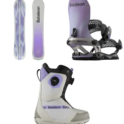 Bataleon Push Up Snowboard + Etna Snowboard Bindings + Mosh BOA Snowboard Boots - Women's 2025- Snowboards, Bindings & Boots|Snowboard Packages