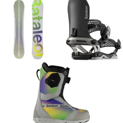 Bataleon Turbo Snowboard + Blaster Asymwrap Snowboard Bindings + Salsa BOA Snowboard Boots 2025- Snowboards, Bindings & Boots|Snowboard Packages