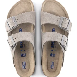 Birkenstock Arizona Suede Soft Footbed Sandals- Shoes