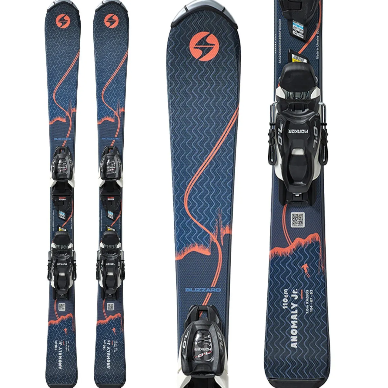 Blizzard Anomaly Jr Skis+ 7.0 FDT Bindings - Kids' 2025-Kids Skis|Kids Ski Packages