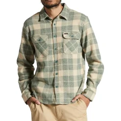 Brixton Bowery Stretch Water Resistant Flannel - Men's- Casual Clothing|Shirts
