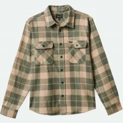 Brixton Bowery Stretch Water Resistant Flannel - Men's- Casual Clothing|Shirts