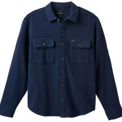 Brixton Bowery Textured Twill Overshirt - Men's- Casual Clothing|Shirts