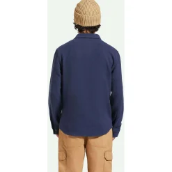 Brixton Bowery Textured Twill Overshirt - Men's- Casual Clothing|Shirts