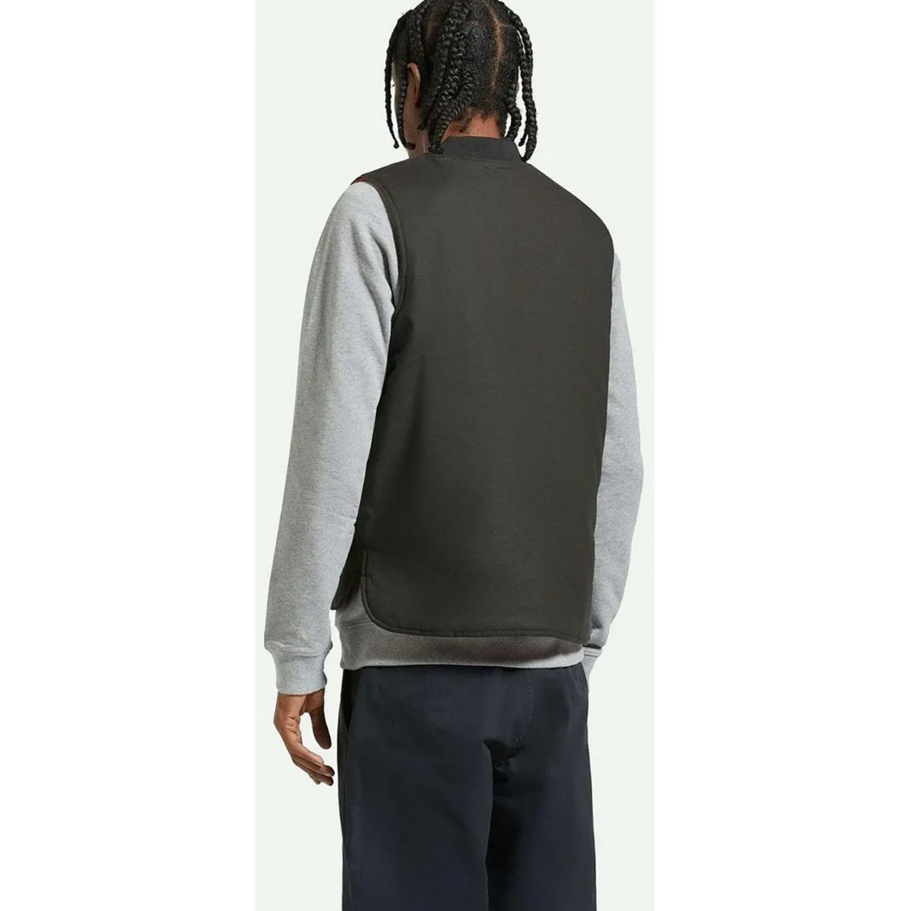 Brixton Builers Abraham Reversible Vest - Men's- Casual Clothing