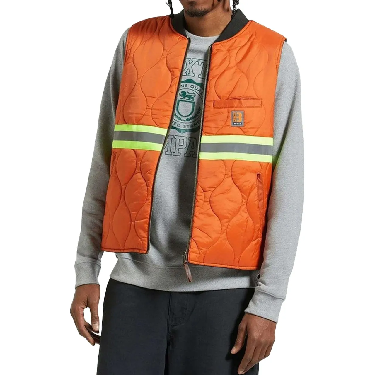 Brixton Builers Abraham Reversible Vest - Men's- Casual Clothing