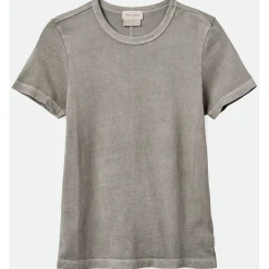 Brixton Carefree Organic GD Slim Crew T-Shirt - Women's-Women Casual Clothing|T-Shirts & Tank Tops