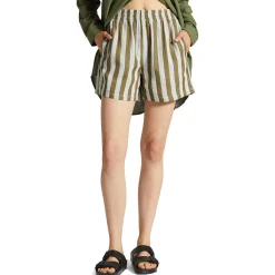 Brixton Mykonos Stripe Boxer Shorts - Women's-Women Casual Clothing|Shorts