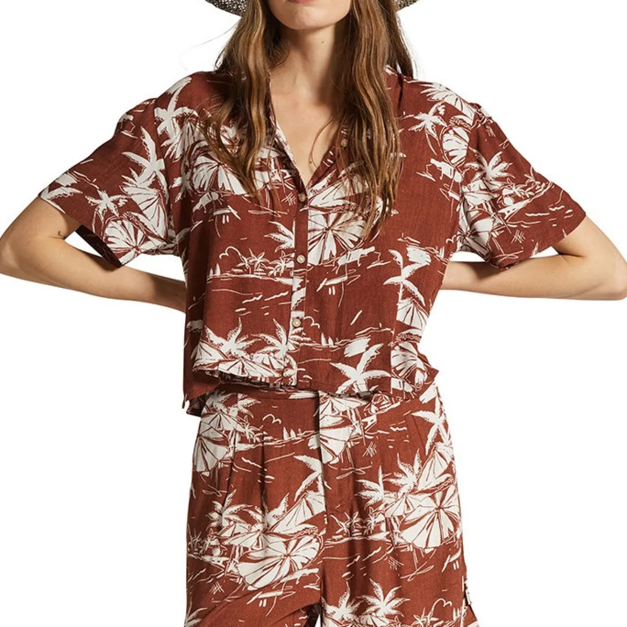 Brixton Riviera Short-Sleeve Woven Shirt - Women's-Women Casual Clothing|Tops & Shirts