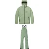 Burton AK Helium Hooded Stretch Jacket  + Kimmy Bib Pants - Women's 2024-Women Snow Clothing|Jacket & Pant Sets