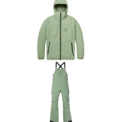 Burton AK Helium Hooded Stretch Jacket  + Kimmy Bib Pants - Women's 2024-Women Snow Clothing|Jacket & Pant Sets