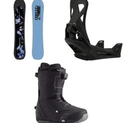 Burton Cartographer Snowboard + Step On Snowboard Bindings + Ruler Step On Snowboard Boots 2025- Step On Packages|Snowboard Packages