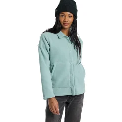 Burton Cinder Fleece Snap Shirt - Women's-Women Casual Clothing|T-Shirts & Tank Tops