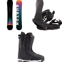 Burton Custom X Snowboard + X EST Snowboard Bindings + Driver X Snowboard Boots 2025- Snowboards, Bindings & Boots|Snowboard Packages