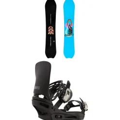 Burton Deep Thinker Snowboard + Cartel Snowboard Bindings 2025- Snowboards With Bindings|Snowboard Packages