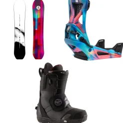 Burton Family Tree Gril Master Snowboard + Step On Genesis Snowboard Bindings  + Ion Step On Snowboard Boots 2025- Step On Packages|Snowboard Packages