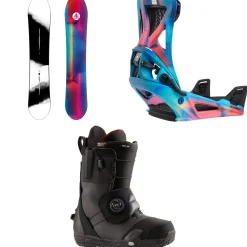 Burton Family Tree High Fidelity Snowboard + Step On Genesis Snowboard Bindings  + Ion Step On Snowboard Boots 2025- Step On Packages|Snowboard Packages