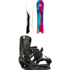 Burton Family Tree Short Stop Snowboard + Genesis EST Snowboard Bindings 2025- Snowboards With Bindings|Snowboard Packages