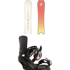 Burton Family Tree Short Stop Snowboard + Lexa EST Snowboard Bindings - Women's 2024- Snowboards With Bindings|Snowboard Packages