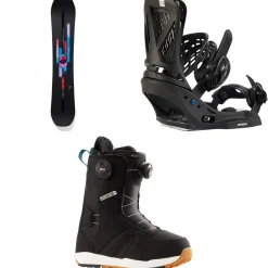 Burton Feelgood Flying V Snowboard + Escapade EST Snowboard Bindings + Felix Boa Snowboard Boots - Women's 2025- Snowboards, Bindings & Boots|Snowboard Packages