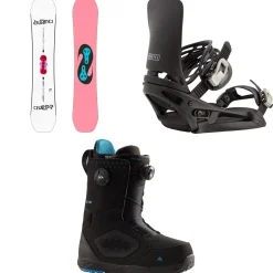 Burton Free Thinker Snowboard + Cartel EST Snowboard Bindings + Photon Boa Snowboard Boots 2025- Snowboards, Bindings & Boots|Snowboard Packages