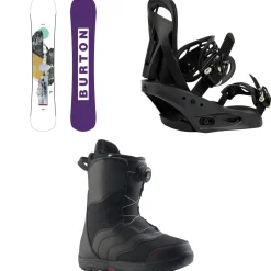 Burton Hideaway Snowboard + Citizen Snowboard Bindings + Mint Boa Snowboard Boots - Women's 2025- Snowboards, Bindings & Boots|Snowboard Packages