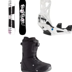 Burton Rewind Snowboard + Step On Snowboard Bindings + Ruler Step On Snowboard Boots 2025- Step On Packages|Snowboard Packages