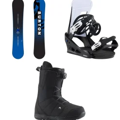 Burton Ripcord Snowboard + Freestyle Snowboard Bindings + Moto Boa Snowboard Boots 2025- Snowboards, Bindings & Boots|Snowboard Packages