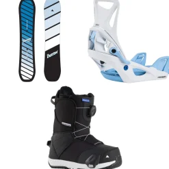 Burton Smalls Snowboard + Step On Snowboard Bindings + Smalls Step On Snowboard Boots - Kids' 2025-Kids Kids Snowboard Packages|Snowboard Packages