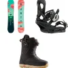Burton Yeasayer Flying V Snowboard + Scribe Snowboard Bindings + Limelight Boa Snowboard Boots - Women's 2025- Snowboards, Bindings & Boots|Snowboard Packages