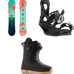 Burton Yeasayer Flying V Snowboard + Scribe Snowboard Bindings + Limelight Boa Snowboard Boots - Women's 2025- Snowboards, Bindings & Boots|Snowboard Packages