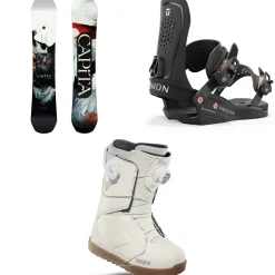 CAPiTA Birds Of A Feather Snowboard + Union Trilogy Snowboard Bindings + thirtytwo Lashed Double Boa Snowboard Boots - Women's 2025- Snowboards, Bindings & Boots|Snowboard Packages