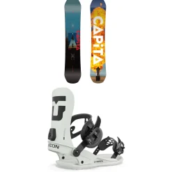 CAPiTA Defenders Of Awesome Snowboard + Union Strata Snowboard Bindings 2025- Snowboards With Bindings|Snowboard Packages