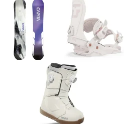 CAPiTA Mercury Snowboard + Union Trilogy Snowboard Bindings + thirtytwo Lashed Double Boa Snowboard Boots - Women's 2025- Snowboards, Bindings & Boots|Snowboard Packages