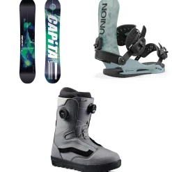 CAPiTA Outerspace Living Snowboard + Union STR Snowboard Bindings + Vans Aura Pro Snowboard Boots 2025- Snowboards, Bindings & Boots|Snowboard Packages