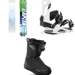 CAPiTA Pathfinder Reverse Camber Snowboard + Union Flite Pro Snowboard Bindings + thirtytwo Shifty Boa Snowboard Boots 2025- Snowboard Packages