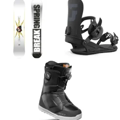 CAPiTA Spring Break Resort Twin Snowboard + Union Strata Snowboard Bindings + thirtytwo Lashed Double Boa Snowboard Boots 2025- Snowboard Packages