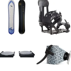 Cardiff Swell Enduro Splitboard + Burton Hitchhiker Splitboard Bindings  + Spark R&D Canted Pucks + evo x Pomoca Pro Glide Splitboard Skins 2025- Splitboard Packages|Backcountry Snowboarding