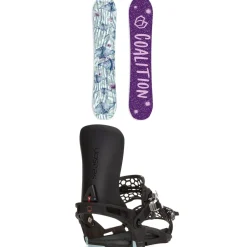 Coalition Snow Queen Bee Snowboard + Season Universal Snowboard Bindings - Women's 2025- Snowboards With Bindings|Snowboard Packages