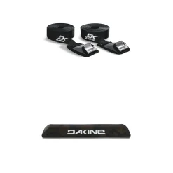 Dakine Baja 12' Tie Down Straps - Set of 2 + 18" Aero Rack Pads - Set of 2- Surfboard Racks & Ties|Racks, Pads & Tie Downs