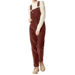 Dickies Halleyville Corduroy Bibs - Women's-Women Casual Clothing|Jeans & Pants