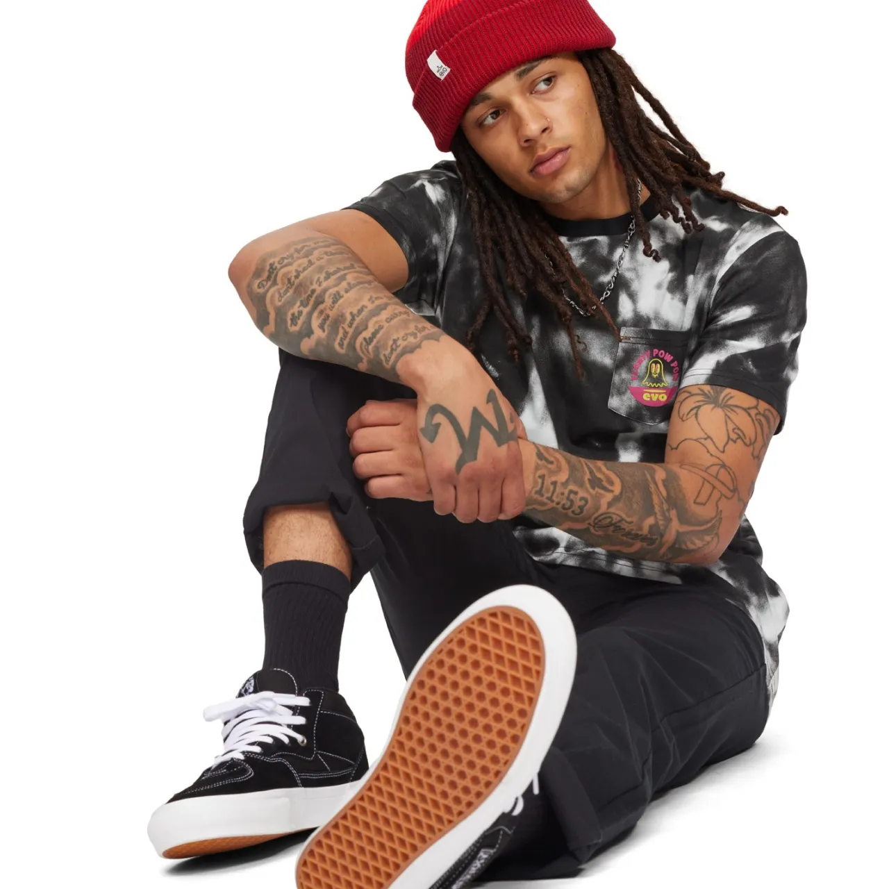 evo Ice Dye Pocket T-Shirt - Unisex-Women Casual Clothing|T-Shirts & Tank Tops