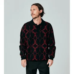 Former Coil Knit Long-Sleeve Polo - Men's- Casual Clothing|Shirts