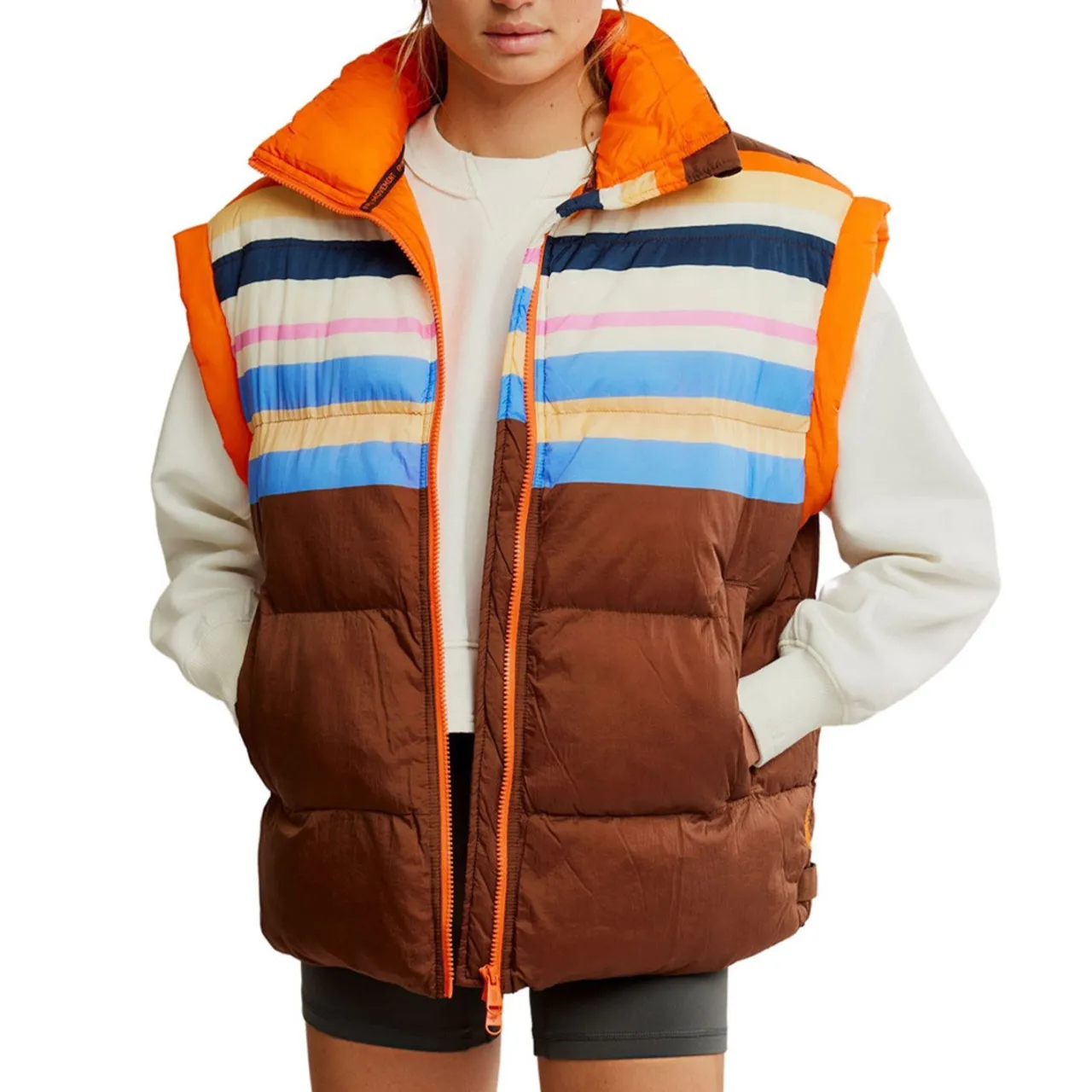 Free People Printed In A Bubble Vest - Women's-Women Casual Clothing